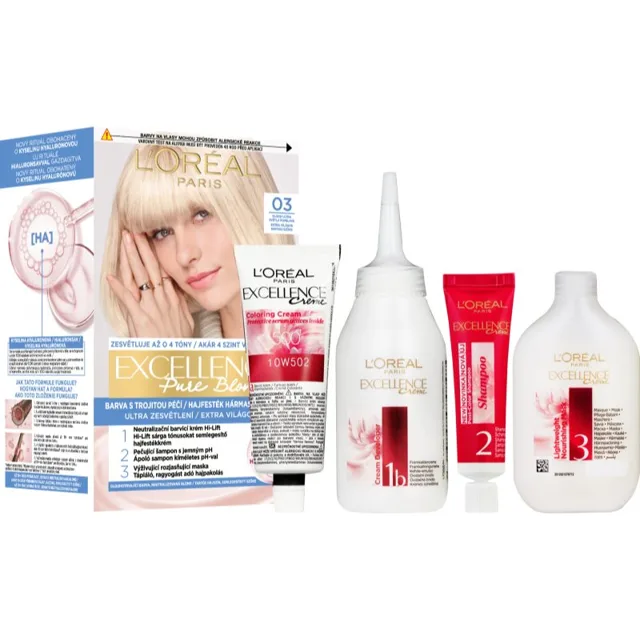L’Oréal Paris Excellence Creme barva na vlasy odstín 03 Ultra Light Ash Blonde 1 ks