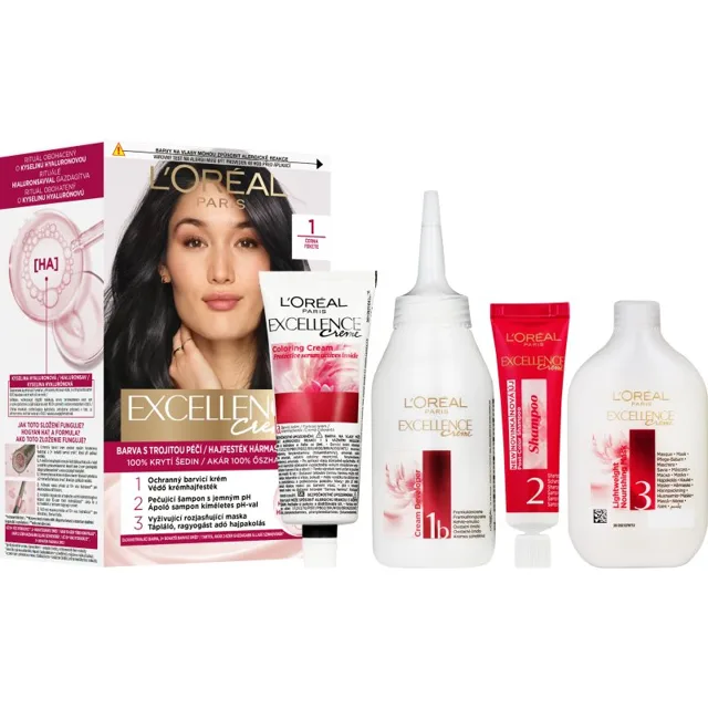 L’Oréal Paris Excellence Creme barva na vlasy odstín 1 1 ks
