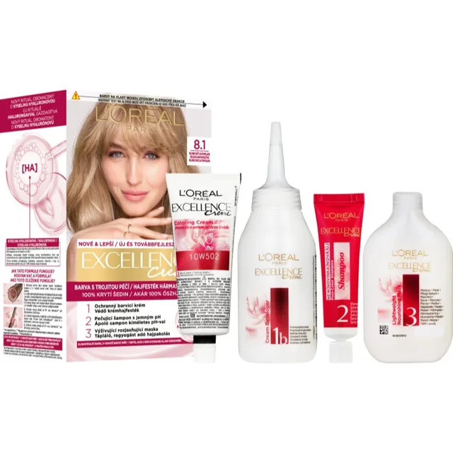 L’Oréal Paris Excellence Creme barva na vlasy odstín 8.1 Ash Blonde 1 ks