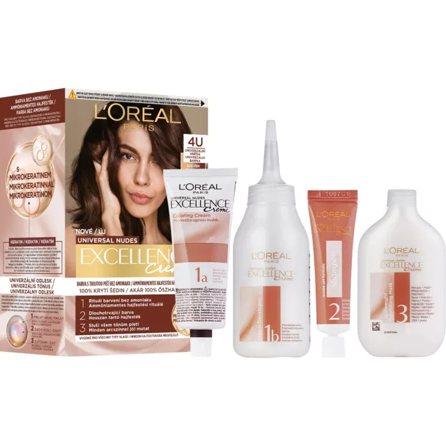 L’Oréal Paris Excellence Universal Nudes permanentní barva na vlasy odstín 4U 1 ks