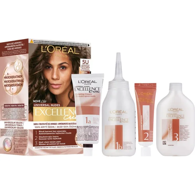 L’Oréal Paris Excellence Universal Nudes permanentní barva na vlasy odstín 5U 1 ks