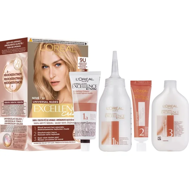 L’Oréal Paris Excellence Universal Nudes permanentní barva na vlasy odstín 9U 1 ks