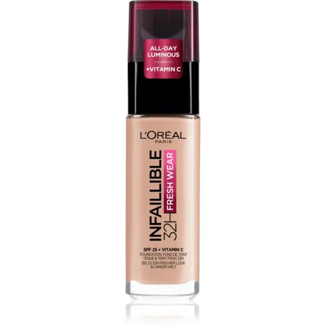 L’Oréal Paris Infaillible 32H Fresh Wear dlouhotrvající tekutý make-up odstín 130 Cool Rosé 30 ml