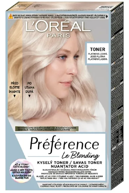 L'ORÉAL PARIS Préférence Tonery Platinová ledová, 60 ml + 60 ml + 54 ml