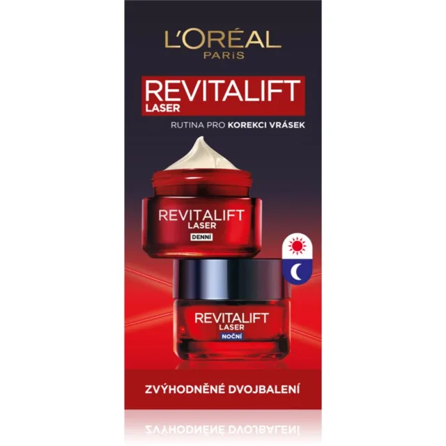 L’Oréal Paris Revitalift Laser denní a noční krém proti stárnutí pleti 2 ks