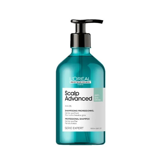 L'Oréal Professionnel Čisticí šampon pro mastnou pokožku hlavy Scalp Advanced (Anti Oiliness Dermo Purifier Shampoo) 500 ml