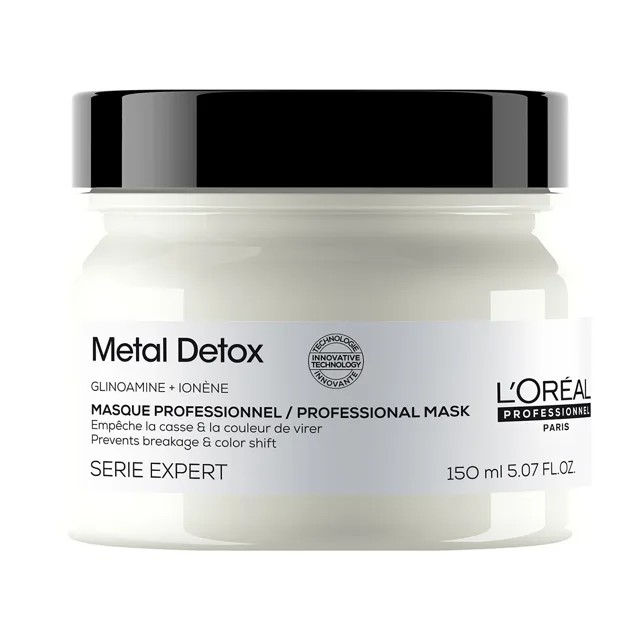L'Oréal Professionnel Maska pro barvené a poškozené vlasy, pro lesk vlasů, déletrvající barvu, bohatá textura Serie Expert Metal Detox (Professional Mask) 150 ml