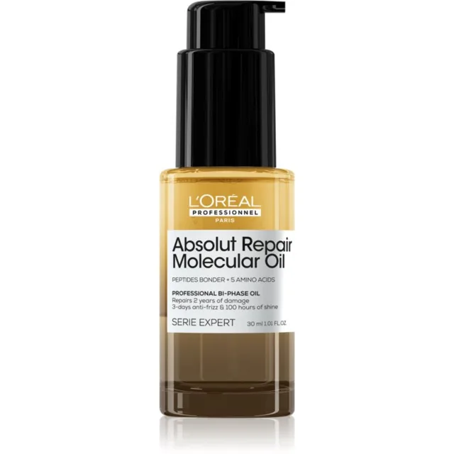 L’Oréal Professionnel Serie Expert Absolut Repair Molecular vyživující olej na vlasy pro poškozené vlasy 30 ml