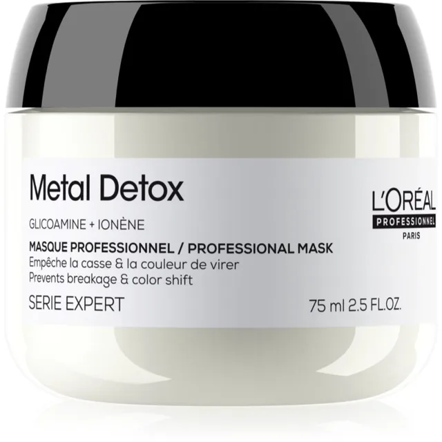 L’Oréal Professionnel Serie Expert Metal Detox hloubkově vyživující maska pro barvené a poškozené vlasy 75 ml