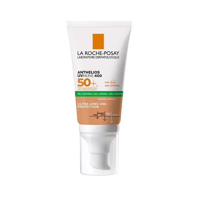 LA ROCHE-POSAY Anthelios Tónovaný gel-krém na obličej SPF 50+ 50 ml