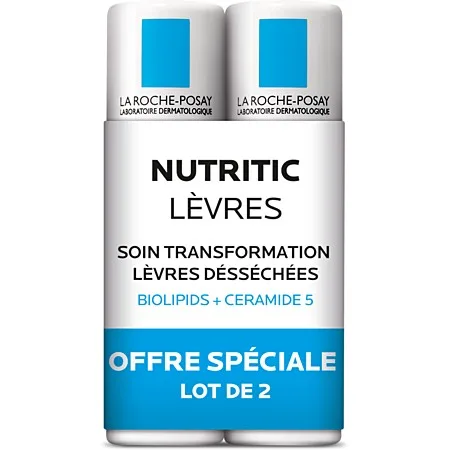 La Roche Posay Sada balzámů na rty Nutritic Lèvres 2 x 4,7 ml
