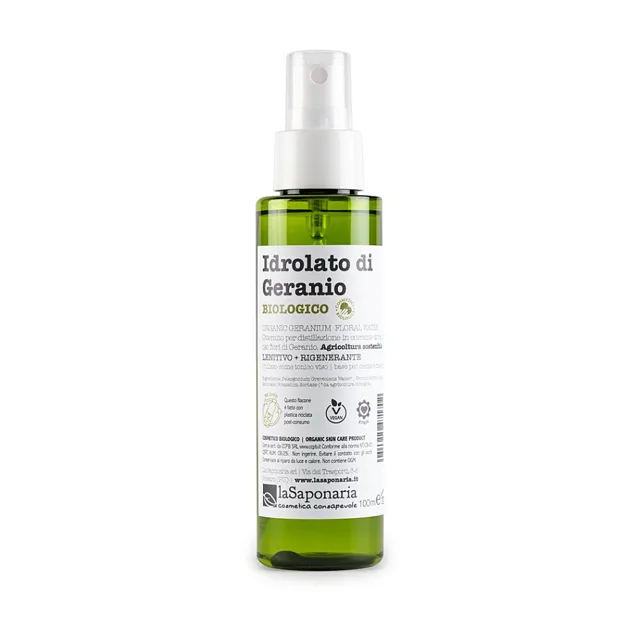 LA SAPONARIA Květová voda z pelargonie vonné Geranium BIO 100 ml