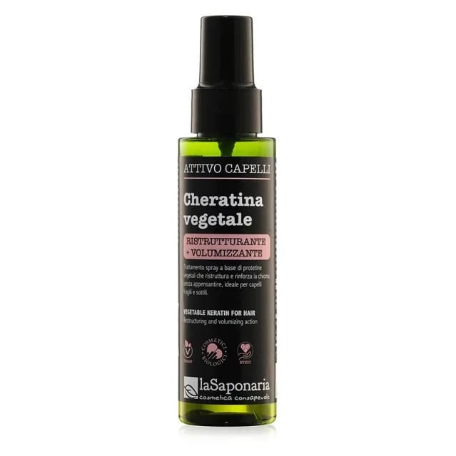 LA SAPONARIA Rostlinný keratin na vlasy aktivní objemový sprej 100 ml