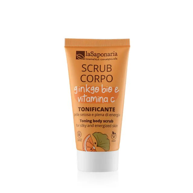 LA SAPONARIA Tělový peeling s BIO ginkgo bilobou a vitamínem C 30 ml