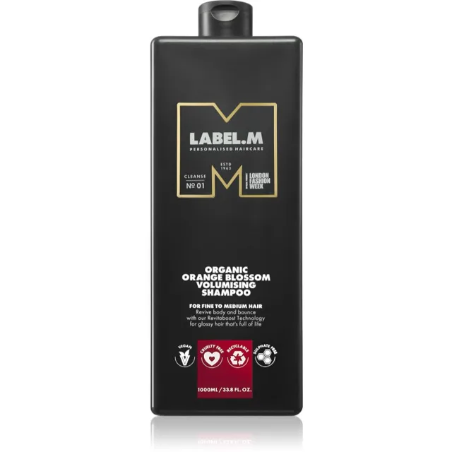 label.m Organic Orange Blossom Volumising Shampoo přírodní šampon pro objem vlasů 1000 ml