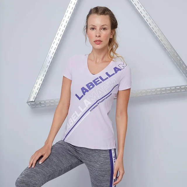 LABELLAMAFIA Dámské tričko Color Block Purple