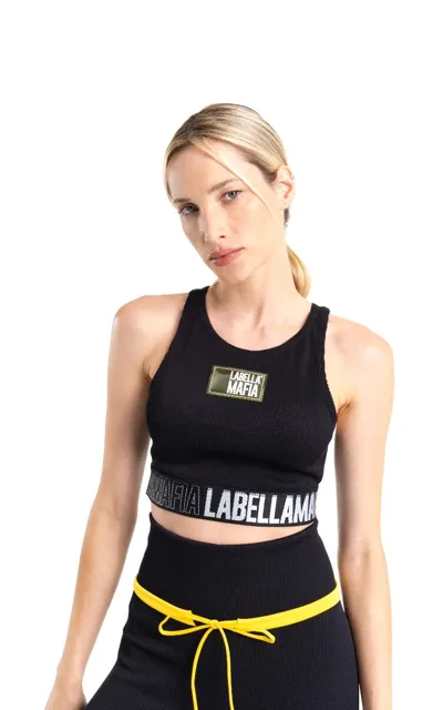 LABELLAMAFIA Sportovní podprsenka Fan Black