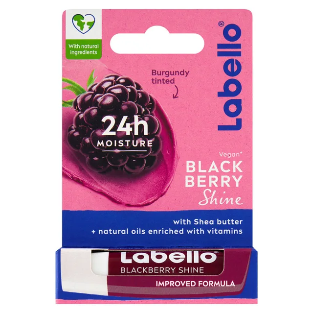 LABELLO Blackberry shine Tónovací balzám na rty 4,8 g