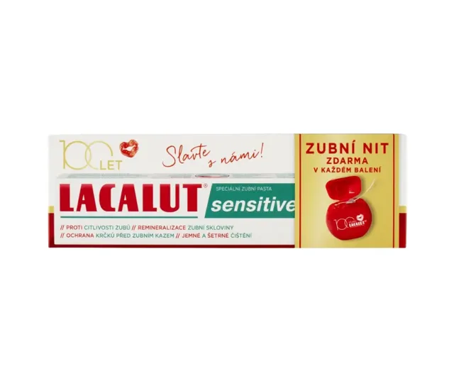 Lacalut Sensitive 75 ml + dentální niť