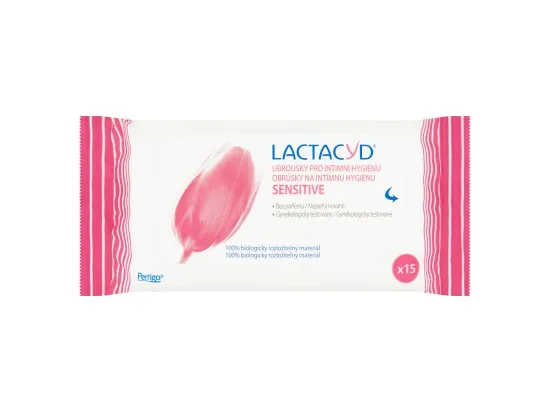 Lactacyd Sensitive ubrousky pro intimní hygienu 15 ks