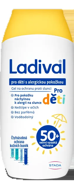 Ladival Allergy gel na opalování pro děti SPF50+ 200 ml
