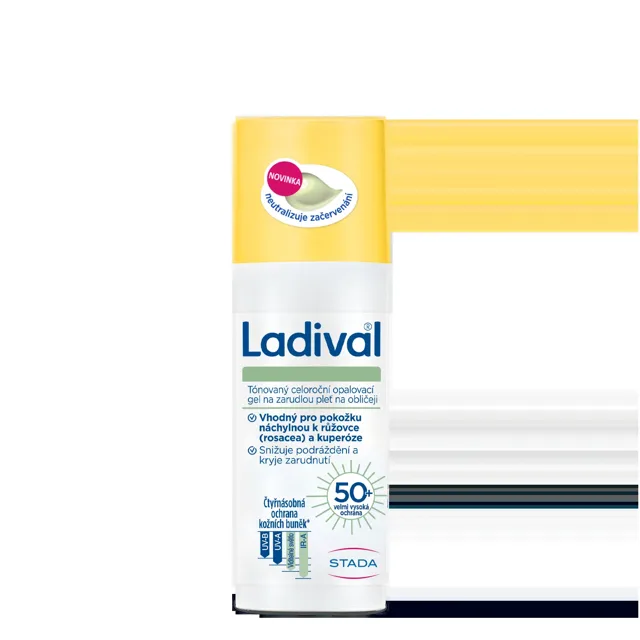 LADIVAL tónovaný opalovací gel pro pleť se sklony k zarudnutí SPF 50+ 50ml