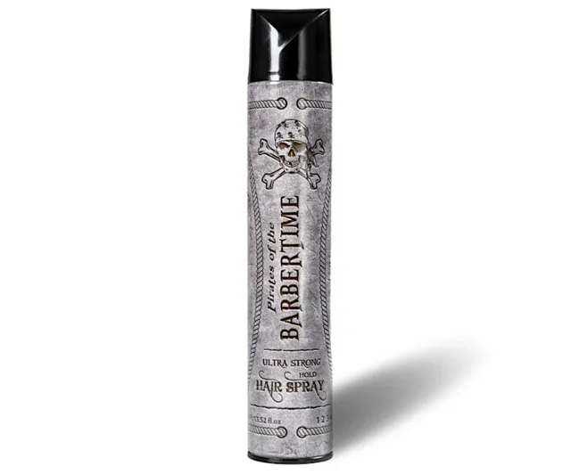 Lak na vlasy s ultra silnou fixací Barbertime Ultra Strong Hold Spray - 400 ml - Pirates of the Barbertime + dárek zdarma