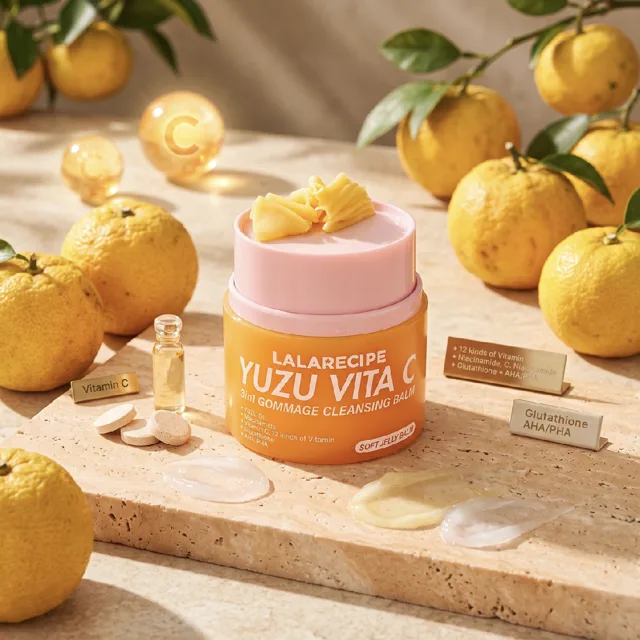 LALARECIPE - Yuzu Vita C 3in1 Gommage Cleansing Balm – Čisticí balzám 3v1 s yuzu a vitamínem C- 50 ml