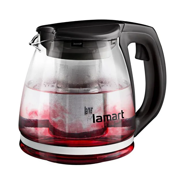 LAMART LT7025 Verre 1,1 l skleněná čajová konvice černá