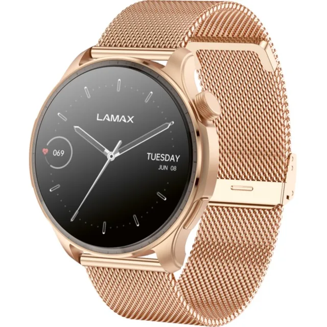 LAMAX Electronics Prism AMOLED Rose Gold chytré hodinky 1 ks