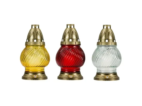 Lampa skleněná 138 MIX, 60g, v. 21 cm - mix variant 1 ks