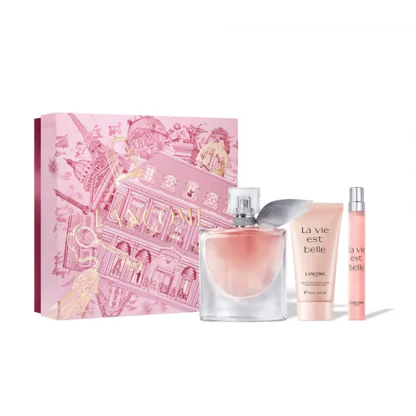 Lancôme La Vie est Belle dárkový set (parfémová voda 50 ml + tělové mléko 30 ml + cestovní velikost 10 ml) 1 ks