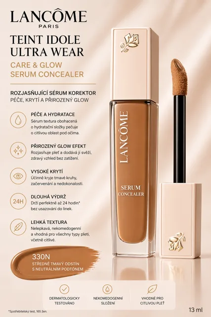 Lancôme Serum Concealer – rozjasňující korektor se sérovým efektem (odstín 330N) 13ml