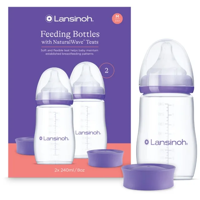 Lansinoh NaturalWave kojenecká láhev Medium 2x240 ml