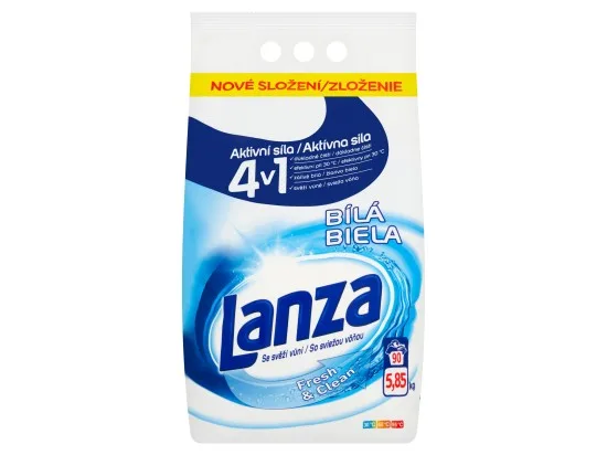 Lanza Fresh & Clean Bílá prací prášek na bílé prádlo 90 PD