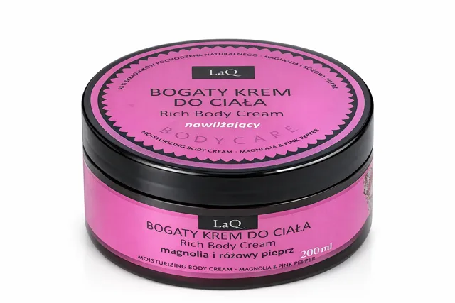 LaQ Rich Body Cream – hydratační tělový krém Magnolie & růžový pepř 200 ml