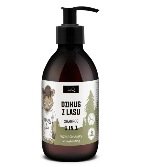 LaQ Wild Boar posilující šampon na vlasy pro muže 300 ml