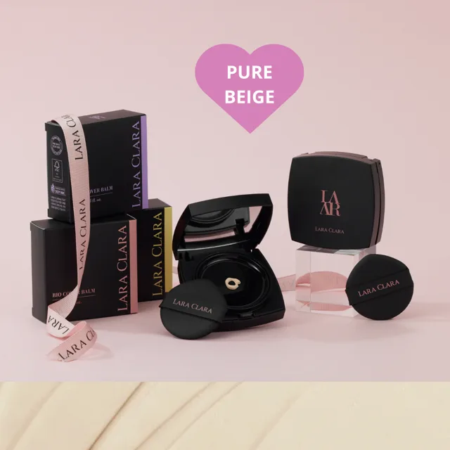 LARA CLARA - Bio Cover Balm Pure Beige - Lehký BB cushion - 15 g