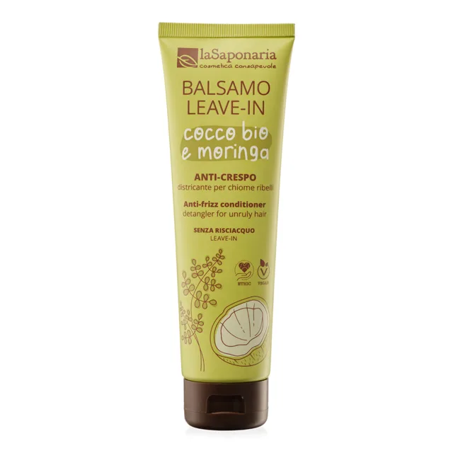 laSaponaria Bezoplachový kondicionér proti krepatění vlasů s kokosem a moringou 150 ml