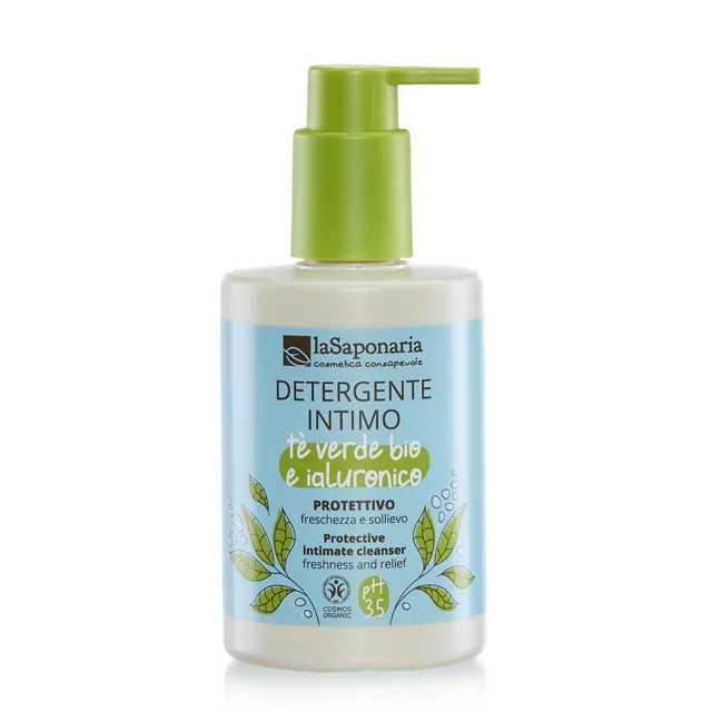 laSaponaria Intimní mycí gel Ochranný se zeleným čajem BIO 250 ml