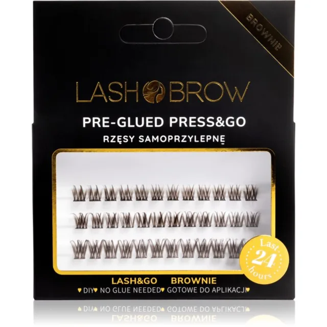 Lash Brow Press&Go Self-Adhesive Eyelashes samolepící trsové řasy Daily Natural Brownie 1 ks