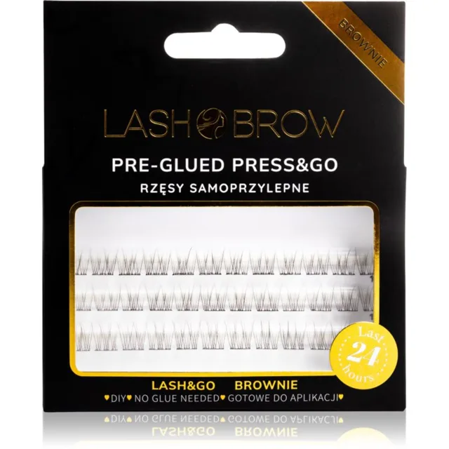 Lash Brow Press&Go Self-Adhesive Eyelashes samolepící trsové řasy No Make Up Brownie 1 ks