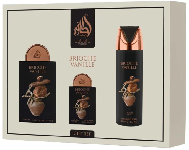 Lattafa Brioche Vanille - EDP 100 ml + EDP 20 ml + deodorant ve spreji 200 ml