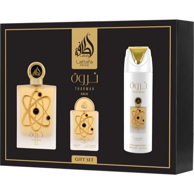 Lattafa Pride Tharwa Gold dárková sada unisex 1 ks