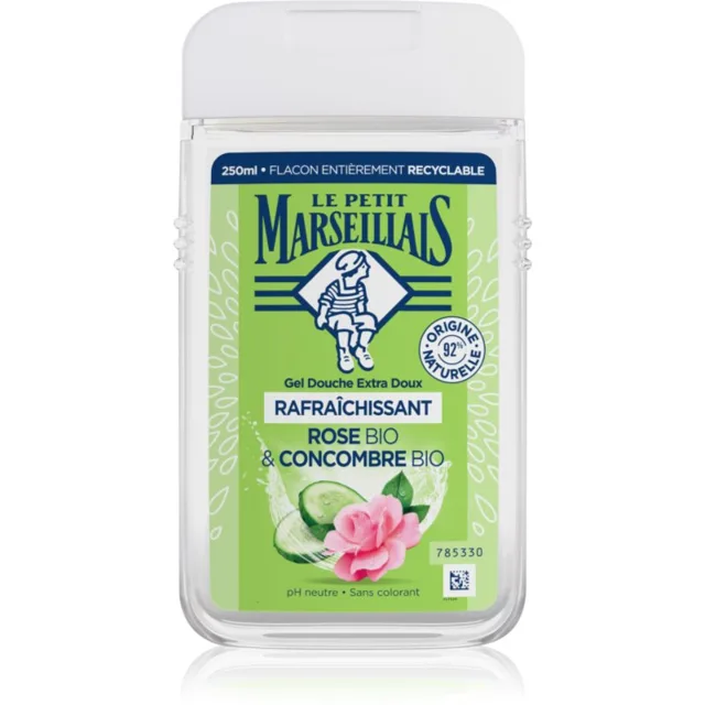 Le Petit Marseillais Bio Růže & Bio Okurka jemný sprchový gel 250 ml