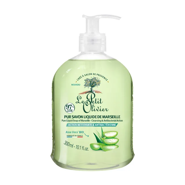 Le Petit Olivier Antibakteriální marseillské tekuté mýdlo Aloe Vera 300 ml