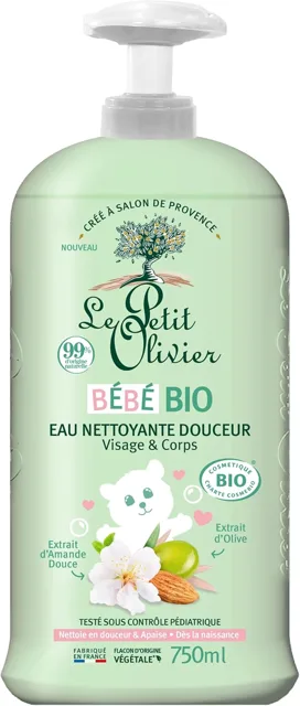 LE PETIT OLIVIER - Jemná čisticí voda - Bio pro miminka 750 ml