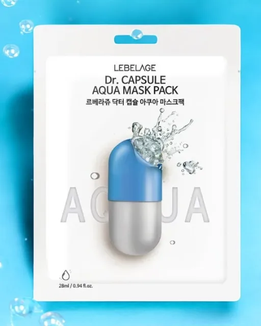 LEBELAGE - Capsule Aqua Mask Pack - Obnovující plátýnková maska s mořskými minerály - 28 ml