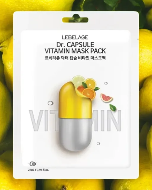 LEBELAGE - Capsule Vitamin Mask Pack - Vitamínová plátýnková maska - 28 ml