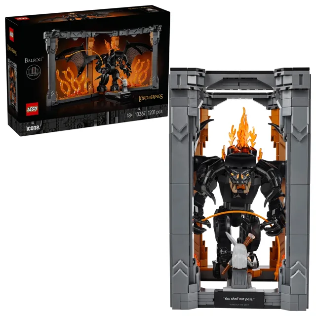 LEGO® Icons 10367 Knižní zarážka: Pán prstenů - Balrog™